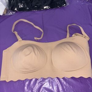 Brand New Rhonda Sheer Bra Size XS  Beige Removable Pads & Removeable Straps NEW